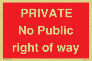 PRIVATE No Public right of way